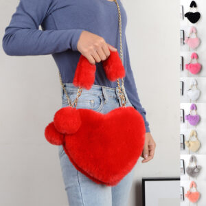 Sacs « Love Bags » : sacs à main en peluche toute douce pour femmes – Sac de fête pour la Saint-Valentin