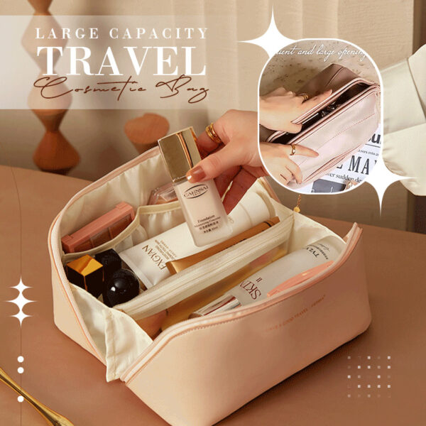 Trousse de voyage grande capacité – Trousse de voyage multifonction pour femmes – Organiseur d'articles de toilette – Trousse de rangement pour femmes – Trousse à maquillage – Accessoire