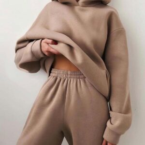 Vêtements décontractés pour femmes : sweat à capuche, ensemble deux pièces, survêtement