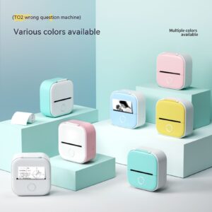Mini-imprimante thermique portable pour étiquettes, imprimante photo domestique, imprimante pour étudiants « Wrong Question », mini-imprimante d'étiquettes compatible Bluetooth, étiquettes de prix