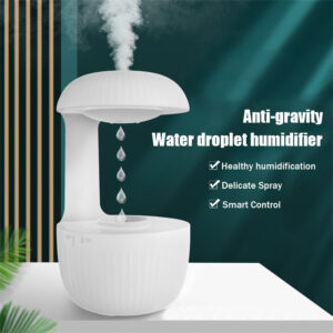 Humidificateur anti-gravité, silencieux, à contre-courant, avec des gouttes d'eau en lévitation, générateur de brume fraîche, brumisateur, pour soulager la fatigue