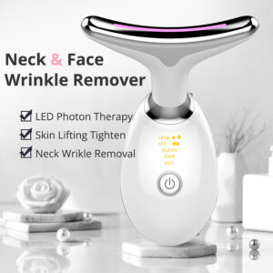 Appareil de massage EMS pour le cou : lifting thermique, raffermissement et élimination des rides par micro-courant électrique