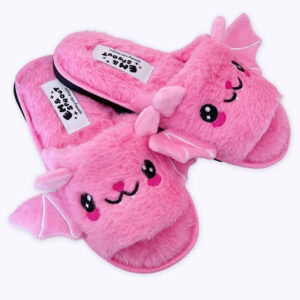 Chaussures d'Halloween : adorables pantoufles chauves-souris avec des ailes – Pantoufles d'intérieur chaudes pour l'hiver, pour femmes et hommes