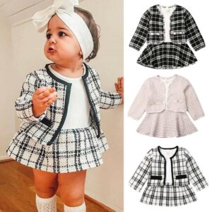 Robes à manches longues, ensembles deux pièces pour enfants et bébés, petite taille, ensemble « Incense Wind »