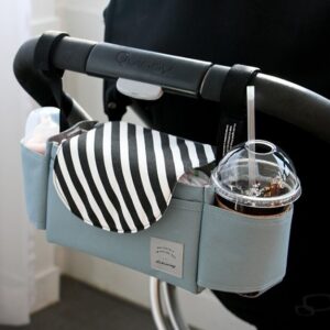 Sac de poussette multifonction, organiseur, sac à langer, accessoires pour poussette, sac pour fauteuil roulant avec porte-gobelet