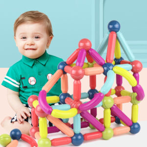 Jeu de construction magnétique pour bébés – Blocs de construction magnétiques – Kit d'aimants pour enfants – Aimants pour enfants – Briques magnétiques