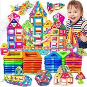 Blocs de construction magnétiques – Jouets magnétiques à monter soi-même pour enfants – Coffrets de construction créatifs – Cadeaux pour enfants – Jouets