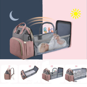 Nouveau sac à dos pour lit bébé, grande capacité, avec poche isotherme pour le lait, pour femmes