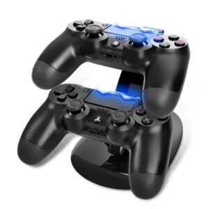 Support de recharge USB double – Station de recharge USB avec câble de recharge USB pour manettes PlayStation 4 (PS4)