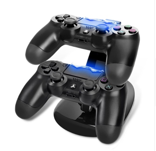 Support de recharge USB double – Station de recharge USB avec câble de recharge USB pour manettes PlayStation 4 (PS4)