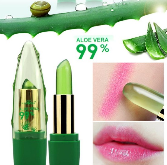 Gel d'aloe vera, gloss à lèvres qui change de couleur, soin hydratant, anti-dessèchement, désaltérant, baume à lèvres à texture fine