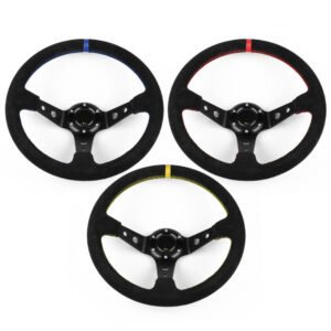 Pièces de tuning automobile : volant de course en daim, volant sport, 14 pouces (35 cm)