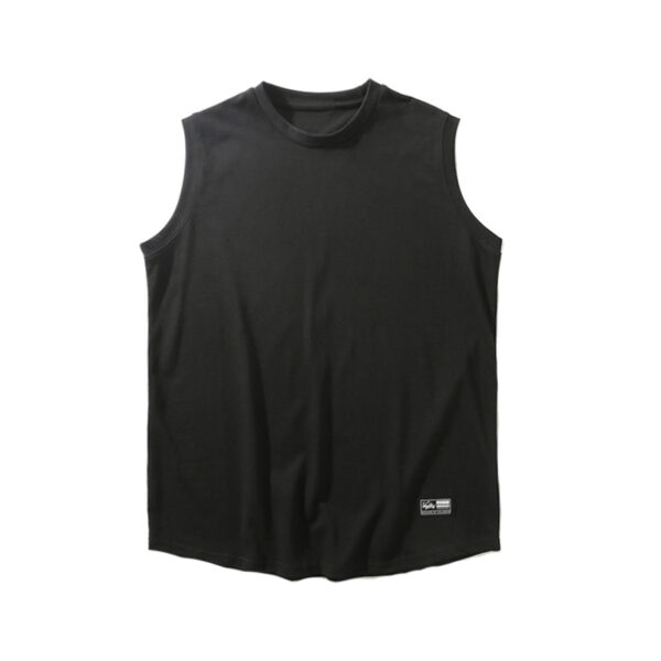 Gilet de sport tendance, marque neutre, petite taille, coupe ample, style coréen, en coton, pour homme, été