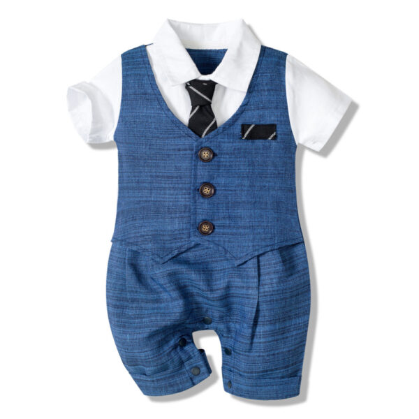 Combinaison d'été pour nouveau-né garçon - Vêtements pour bébés et enfants « Gentleman »