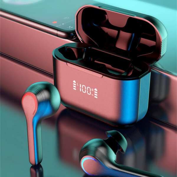 Mini-écouteurs Bluetooth à commande tactile pour le sport, musique stéréo, écran numérique, écouteurs intra-auriculaires sans fil