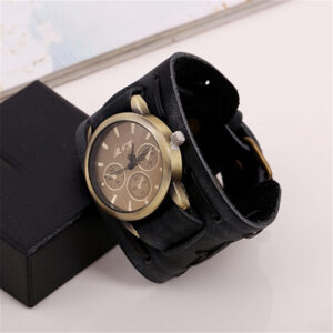 Accessoires Montres d'import Montres rétro Montres en cuir de vachette Montres punk Montres-bracelets pour homme