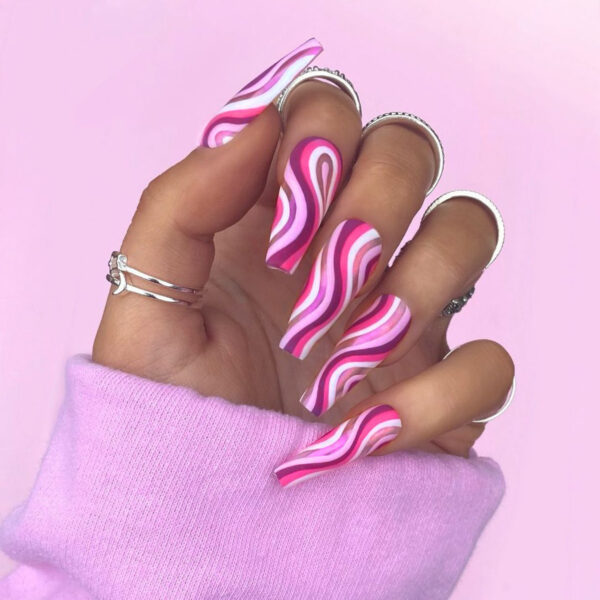 Faux ongles artistiques amovibles, prêts à porter, finis, à coller, pour les ongles naturels