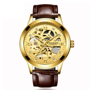 Montre mécanique de luxe, à cadran lumineux, bracelet en acier et étanche