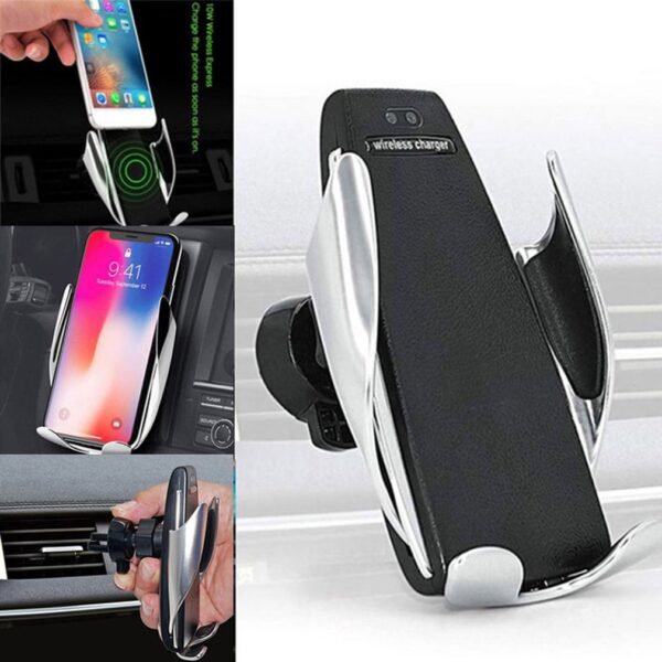 Chargeur sans fil pour voiture 10 W à induction : recharge rapide sans fil avec support de téléphone pour voiture (S5)