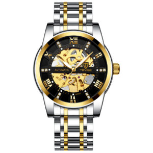 Montre de mode pour homme, montre mécanique à remontage automatique, montre ajourée, montre étanche, montre pour homme
