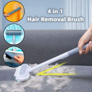 Brosse multifonction 4 en 1 : brosse d'épilation, brosse pour éliminer les poils de chien et de chat, outil de nettoyage pour moustiquaires de fenêtre, gadgets