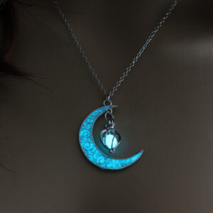 Colliers avec pendentifs lumineux Colliers à chaîne plaqués argent