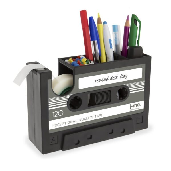 Distributeur de cassettes, porte-stylo, vase, pot à crayons