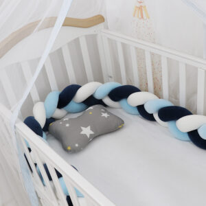 Tour de lit pour bébé, coussin tressé, protège-lit pour berceau, protection pour lit de bébé, décoration de chambre