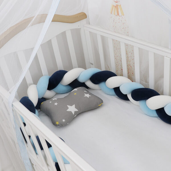 Tour de lit pour bébé, coussin tressé, protège-lit pour berceau, protection pour lit de bébé, décoration de chambre