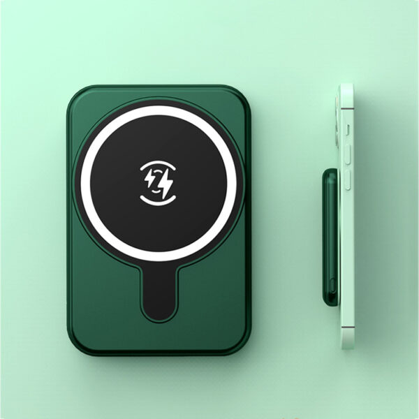Mini-batterie externe magnétique de 5 000 mAh avec recharge sans fil