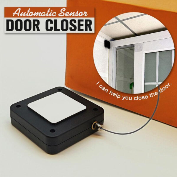 Ferme-porte automatique : ferme-portes à fermeture en douceur sans à-coups pour portes coulissantes et portes vitrées, dispositif de fermeture à tension de 500 g à 1 000 g