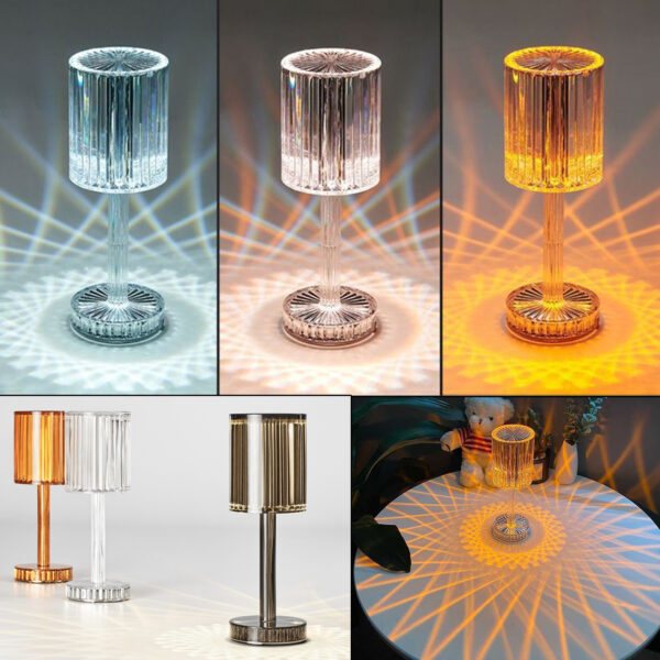 Nouvelle lampe de table en cristal pour la décoration d'hôtel, style diamant, romantique, à LED, pour la décoration d'intérieur, cadeau romantique, veilleuse