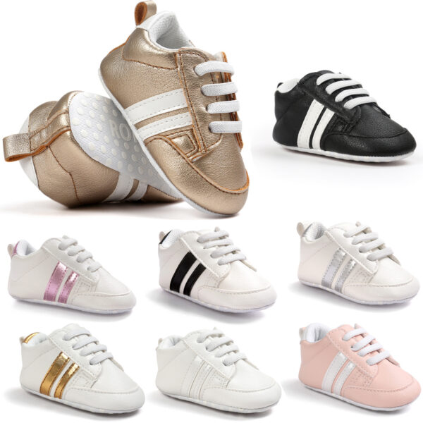 Mocassins pour bébé garçon et fille – Chaussures pour tout-petits en cuir synthétique, antidérapantes et souples – Baskets pour nouveau-nés