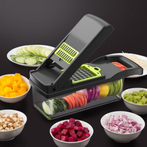 Coupe-légumes multifonctionnel : ustensile de cuisine pour trancher et couper en dés les fruits