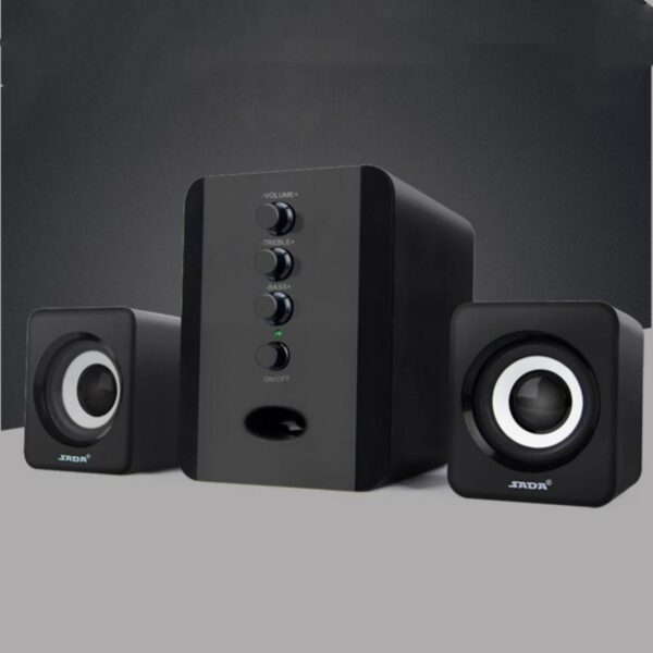 Enceintes Ordinateur D-202 Lecteur de musique intégré Caisson de basses Enceinte Smartphones Chaîne stéréo
