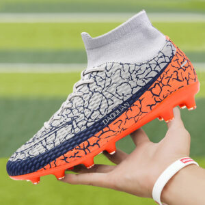Chaussures de football montantes pour garçons : modèle d'entraînement pour jeunes étudiants