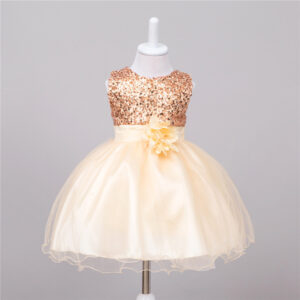 Robe de bébé à paillettes - Robe de demoiselle d'honneur - Robe de princesse de mariage