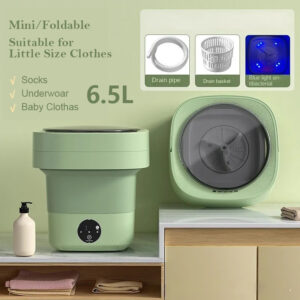 Mini-lave-linge pliable et portable : lave-linge pour chaussettes, sous-vêtements et culottes, grande capacité, 3 modèles avec fonction d'essorage et de séchage