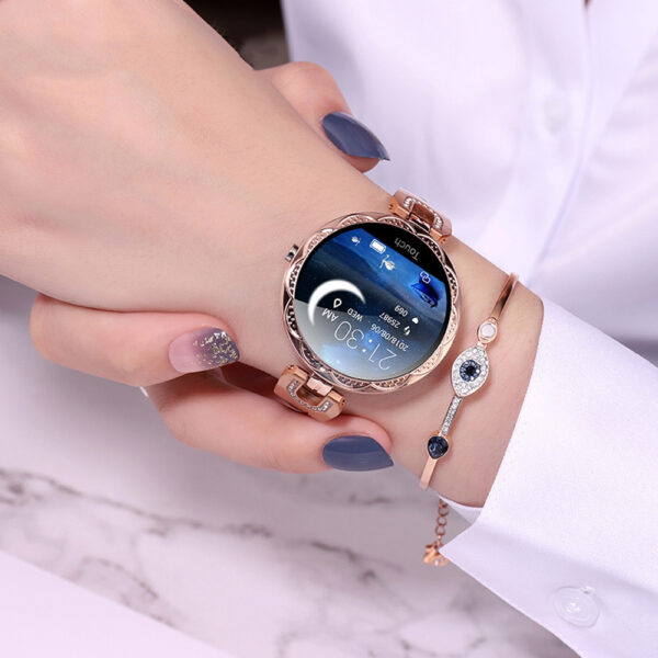 Montre connectée tendance pour femme, étanche, appareil portable, cardiofréquencemètre, montre connectée de sport pour femmes