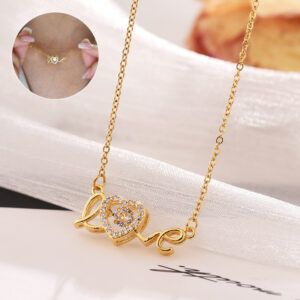 Cadeau pour la Saint-Valentin : nouveau collier en acier au titane, collier tendance « New Love Smart » pour femme, chaîne à la clavicule, bijoux fantaisie pour femme