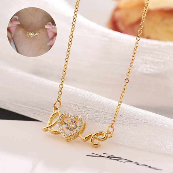 Cadeau pour la Saint-Valentin : nouveau collier en acier au titane, collier tendance « New Love Smart » pour femme, chaîne à la clavicule, bijoux fantaisie pour femme