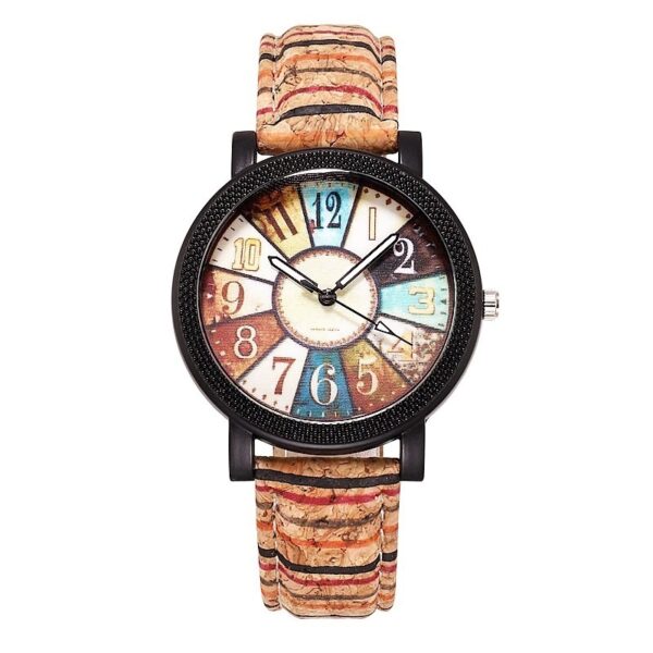 Montre-bracelet à quartz en cuir vintage décontractée pour femme – Cadeau