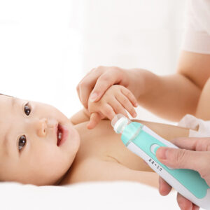 Kit de soins pour bébés : coupe-ongles électrique pour nouveau-nés avec protection anti-pincement