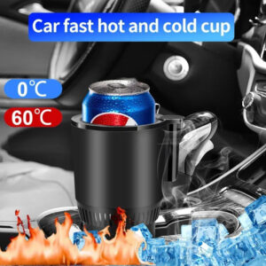 Gobelet chauffant et réfrigérant 2 en 1 pour voiture, 12 V, porte-gobelet intelligent, affichage numérique de la température, réchauffeur et refroidisseur de boissons, mini-réfrigérateur de voiture