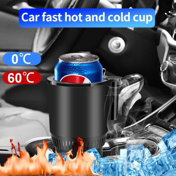 Gobelet chauffant et réfrigérant 2 en 1 pour voiture, 12 V, porte-gobelet intelligent, affichage numérique de la température, réchauffeur et refroidisseur de boissons, mini-réfrigérateur de voiture