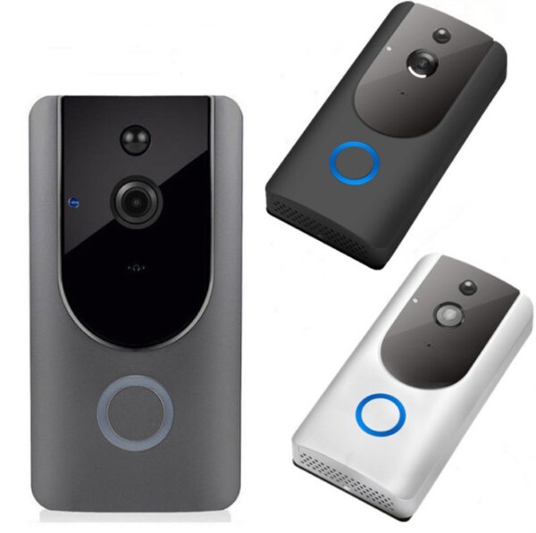 Caméra de sonnette vidéo WiFi intelligente, interphone vidéo avec carillon, vision nocturne, sonnette IP, caméra de sécurité sans fil