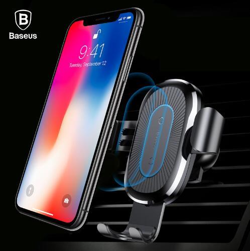 Support de recharge sans fil Gravity pour voiture – Support de recharge sans fil deux-en-un