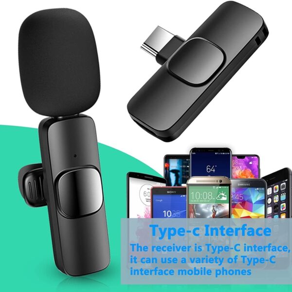 Microphone cravate sans fil pour iPhone et iPad – Micro à pince sans fil professionnel – Micro à condensateur omnidirectionnel sans fil pour enregistrements, interviews, vidéos, podcasts, vlogs et YouTube