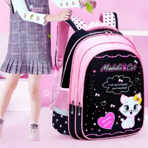 Sac à dos scolaire pour enfants avec imprimé chat mignon