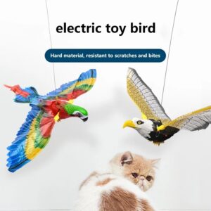 Jouets interactifs pour animaux de compagnie « Simulation d'oiseau et de chat » : aigle suspendu, jouet volant pour titiller les chatons et les chiens, accessoires et fournitures pour chats